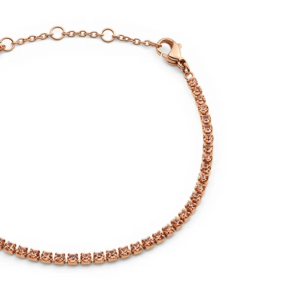 Vòng Đeo Tay Nữ Daniel Wellington Preciosa DW00401112 Classic Tennis Bracelet Apricot Màu Vàng Hồng