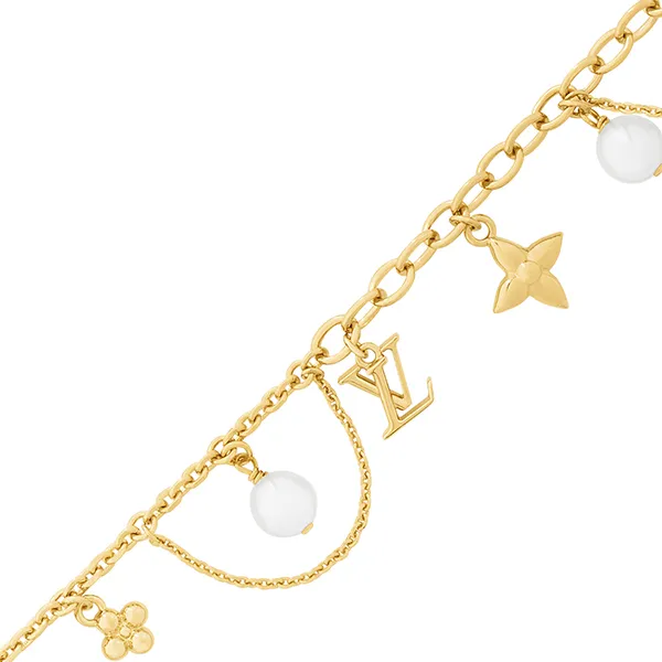 Vòng Đeo Tay Nữ Louis Vuitton LV Blooming Pearls Bracelet M1684A Màu Vàng