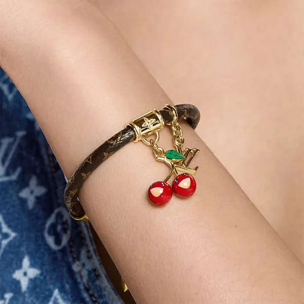 Vòng Đeo Tay Nữ Louis Vuitton LV M8977Z LV x TM Cerise Bracelet Màu Nâu