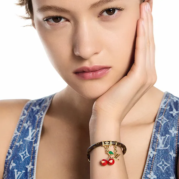 Vòng Đeo Tay Nữ Louis Vuitton LV M8977Z LV x TM Cerise Bracelet Màu Nâu