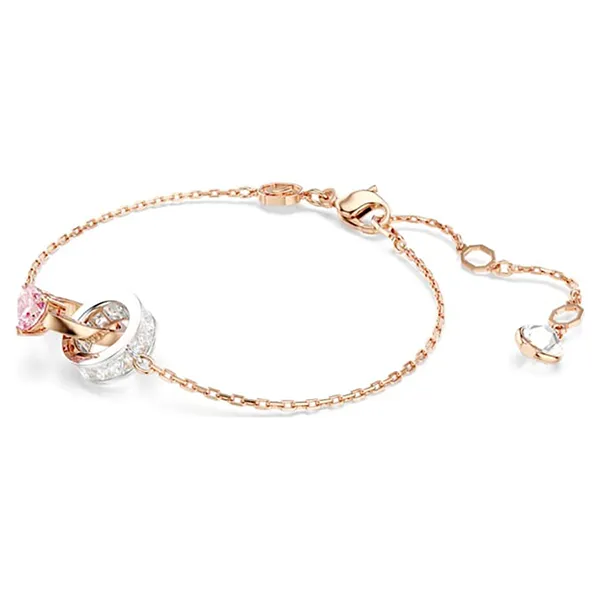 Vòng Đeo Tay Nữ Swarovski Connexus Braceletmixed Cuts, Heart, Pink, Mixed Metal Finish 5690038 Màu Vàng Hồng