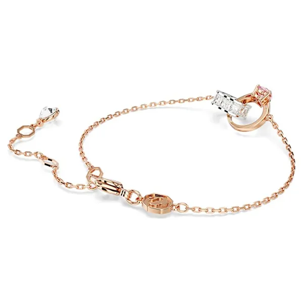 Vòng Đeo Tay Nữ Swarovski Connexus Braceletmixed Cuts, Heart, Pink, Mixed Metal Finish 5690038 Màu Vàng Hồng