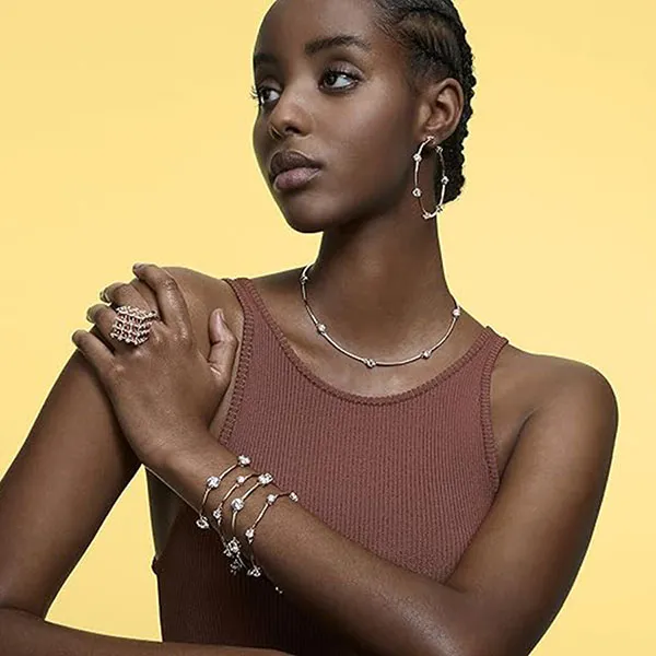 Vòng Đeo Tay Nữ Swarovski Constella Crystal Bracelet Jewelry Collection 5609711 Màu Vàng Hồng