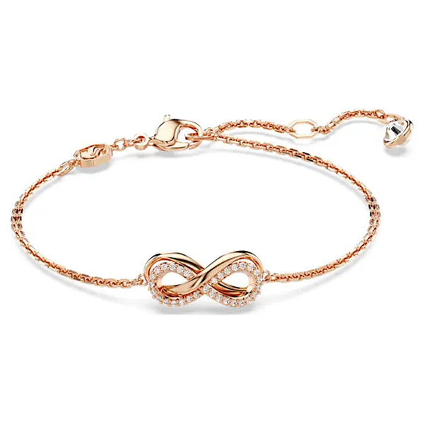 Vòng Đeo Tay Nữ Swarovski Hyperbola Rose Gold Tone Plated Infinity Jewellery Màu Vàng Hồng