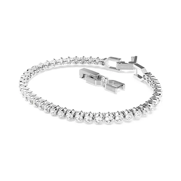 Vòng Đeo Tay Nữ Swarovski Imber Emily Tennis Bracelet Round Cut White Rhodium Plated 1808960 Màu Bạc Trắng