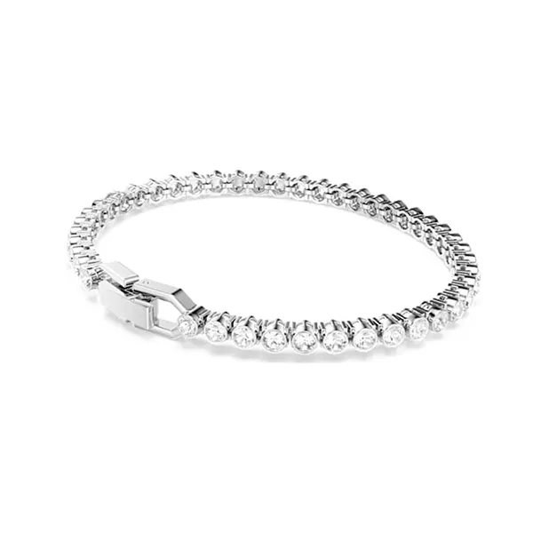 Vòng Đeo Tay Nữ Swarovski Imber Emily Tennis Bracelet Round Cut White Rhodium Plated 1808960 Màu Bạc Trắng