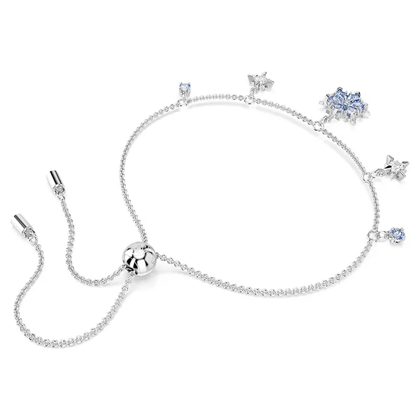 Vòng Đeo Tay Nữ Swarovski Magic bracelet Snowflake, Blue, Rhodium Plated 5734244 Màu Xanh Bạc