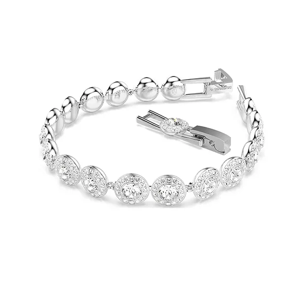 Vòng Đeo Tay Nữ Swarovski Una Angelic Bracelet Round Cut White Rhodium Plated 5682279 Màu Trắng Bạc
