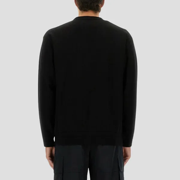 Áo Cardigan Nam Kenzo 'Boke Flower' Embroidered In Merino Wool Black PFF65CA7593LB.99J Màu Đen Size S