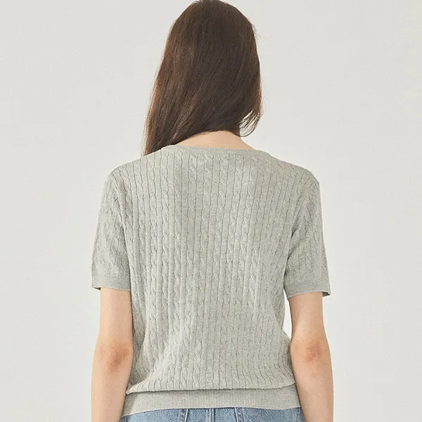 Áo Cardigan Nữ WHOAU Steve Summer Short Sleeve WHCKF2541F Màu Xám