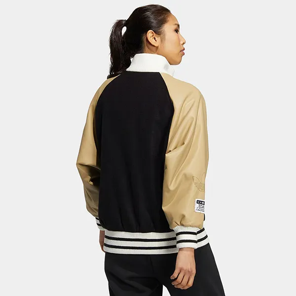 Áo Khoác Adidas Bomber Jacket HS9513 Màu Đen Phối Be Size S (Form Á)