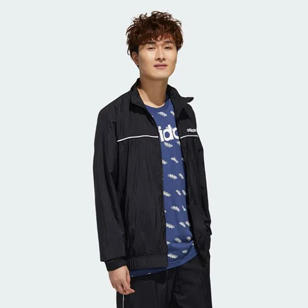 Áo Khoác Gió Nam Adidas Favorites Black FM6087 Màu Đen Size L