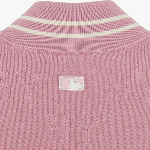 Áo Khoác Nữ MLB Classic Monogram Tonal Zip-Up New York Yankees 3FKCM0154-50PKL Màu Hồng