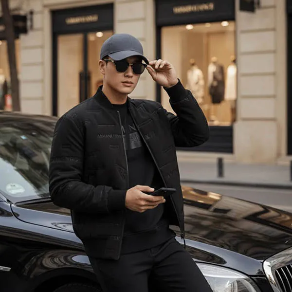 Áo Khoác Nam Armani Exchannge 6LZB04 ZNUDZ 22BA Màu Đen Size XS