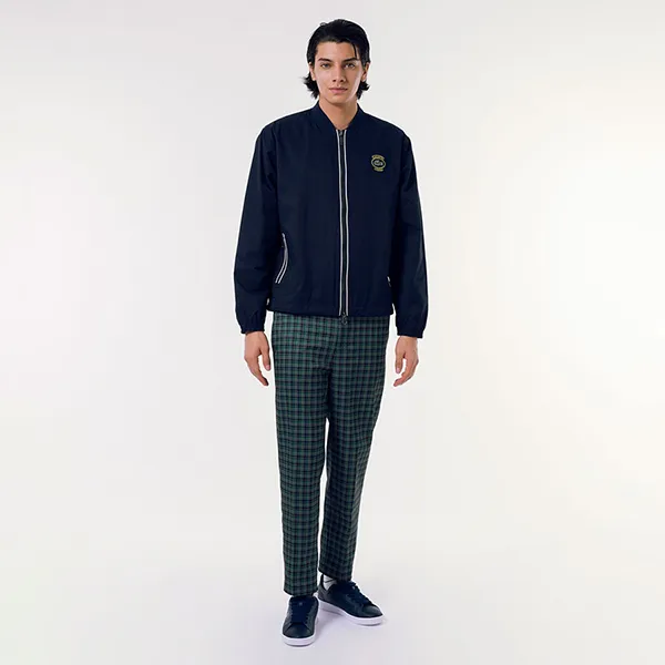 Áo Khoác Nam Lacoste Lightweight Bomber Jacket BH4731-166 Màu Xanh Navy