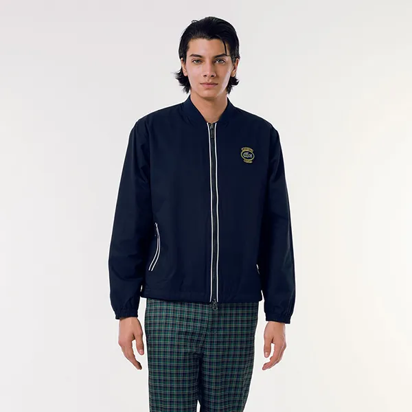 Áo Khoác Nam Lacoste Lightweight Bomber Jacket BH4731-166 Màu Xanh Navy