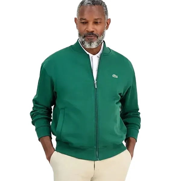 Áo Khoác Nam Lacoste Men's Logo Bomber Jumper Jacket Green SH2457 - 132 Màu Xanh Green Size 4