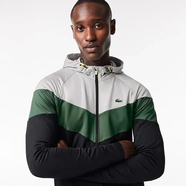 Áo Khoác Nam Lacoste Stretch Fabric Sport Sweatshirt SH1088 M4I Phối Màu Size 4