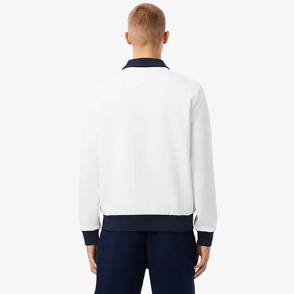 Áo Khoác Nam Lacoste Tennis Heritage Ultra Dry Badge Accent Jacket SH8941 522 Màu Trắng Size 3