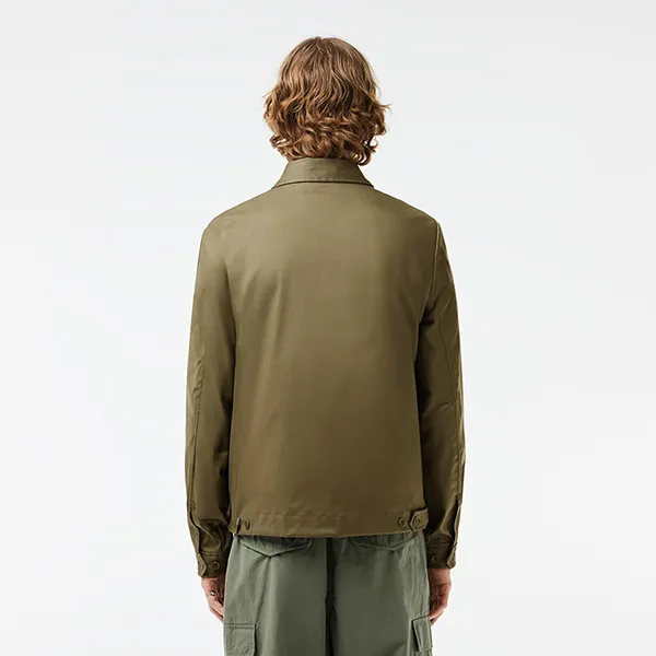Áo Khoác Nam Lacoste Water-Repellent Lightweight Twill Jacket BH1159 - 316 Màu Xanh Khaki Size 50