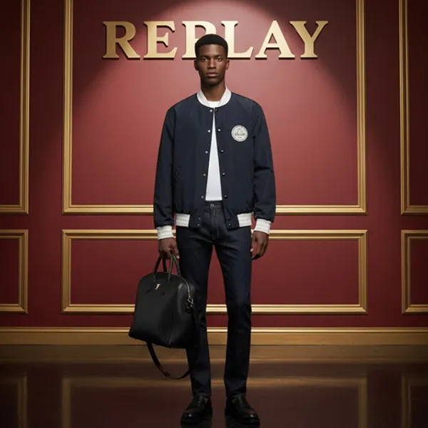 Áo Khoác Nam Replay M8441 970 Màu Xanh Navy Size S