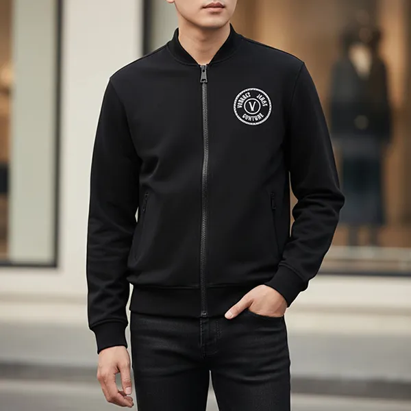 Áo Khoác Nam Versace 77GAIT04 CF00T 899 Màu Đen Size S