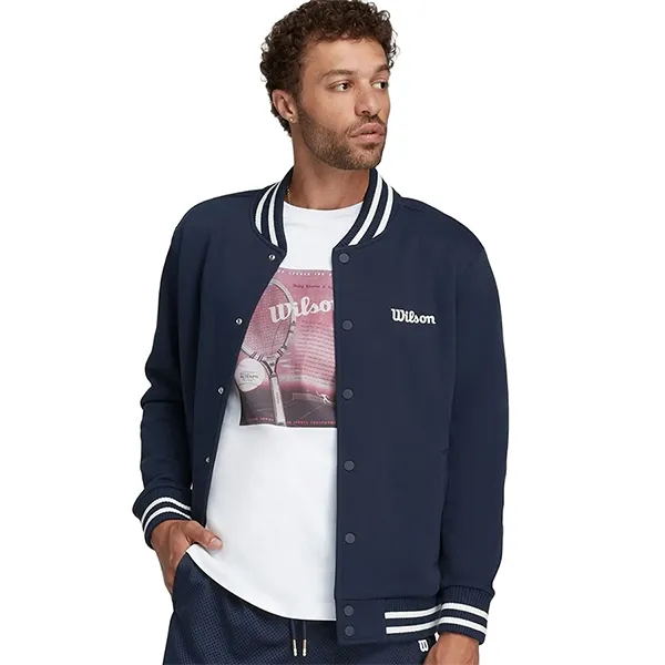 Áo Khoác Nam Wilson Hudson Bomber Jacket Màu Xanh Navy Size XL