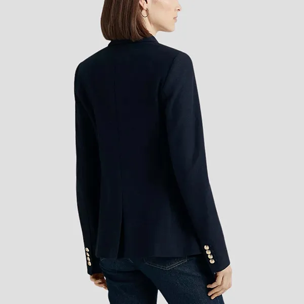 Áo Khoác Nữ Ralph Lauren Blazer Bullion Jacquard Navy Logo Embroidery 200797305005 Màu Xanh Navy Size S