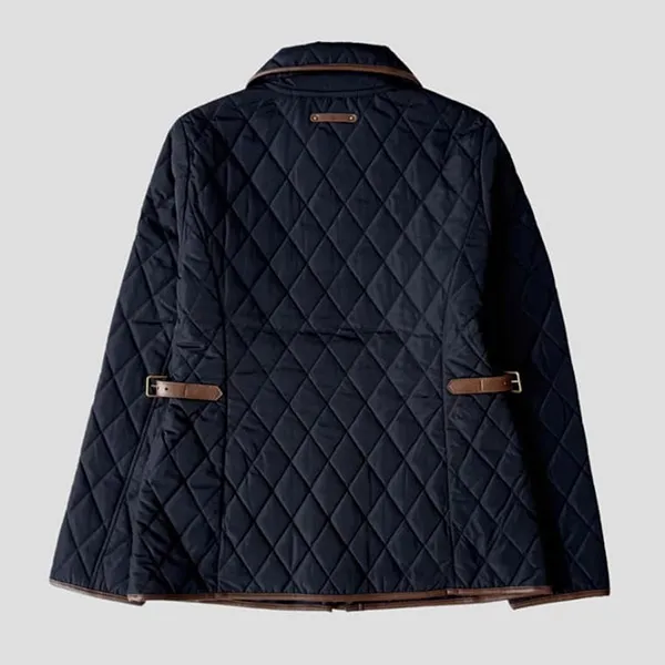 Áo Khoác Nữ Ralph Lauren Quilted Velboa-Lined Coat In Navy Màu Xanh Navy Size S