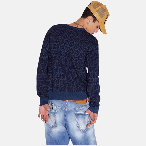 Áo Len Nam DSquared2 S74HA1273S18042961 Màu Xanh Navy Size S