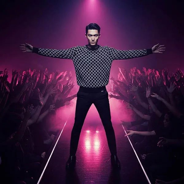 Áo Len Nam John Richmond UMA24028MA Màu Đen Họa Tiết Size S