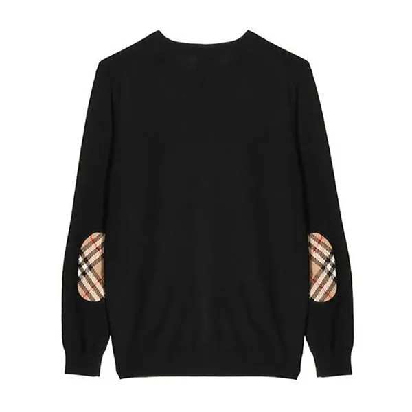 Áo Nỉ Nữ Burberry Bempton Elbow Patch Sweater In Black 80750081 Màu Đen Size XS
