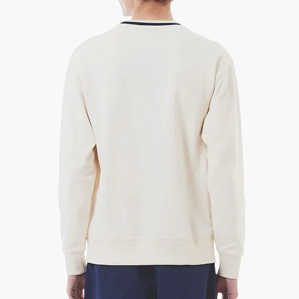 Áo Nỉ Sweater Nam Lacoste Hand Stitched French Graphic Tshirt Off White SH6424 – XFJ Màu Trắng Kem Size 3