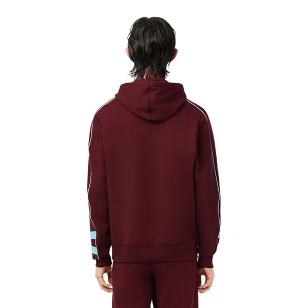 Áo Nỉ Sweater Nam Lacoste Men Hoodie With Contrasting Detail SH1439-RIS Màu Đỏ Đô Size 2