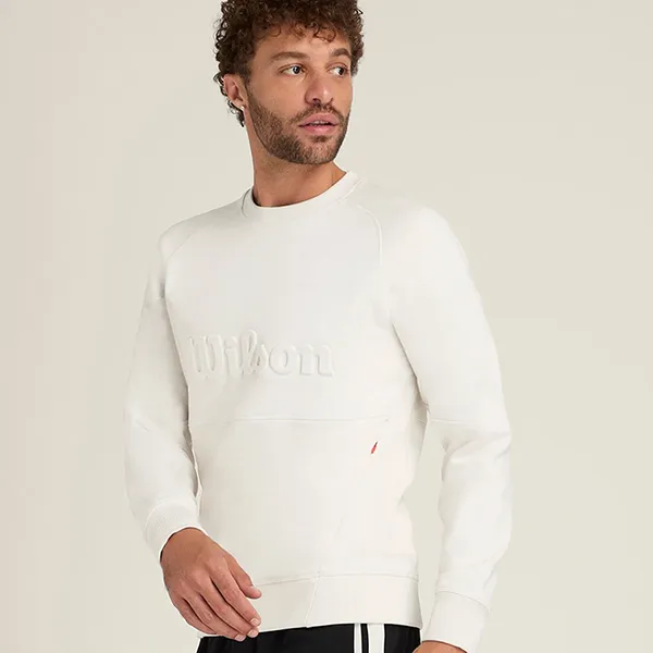 Áo Nỉ Sweater Nam Wilson Millennium Crewneck 114431 - GYC Màu Trắng Size S