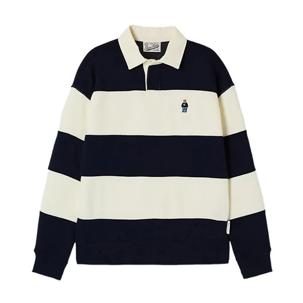 Áo Nỉ Nam Sweater WHOAU Steve Rugby WHMAF4951U Màu Ivory