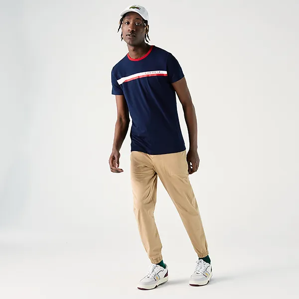 Áo Phông Nam Lacoste Férfi Trikó Slim Fit TH0223.23L Màu Xanh Navy Size 3