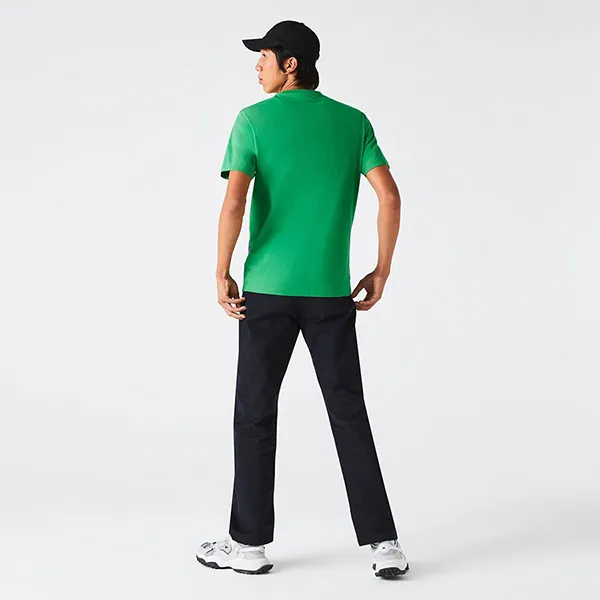 Áo Phông Nam Lacoste Men's Crew Neck 3D Lettered Colorblock Cotton T-Shirt TH7059 1E0 Phối Màu Size 5