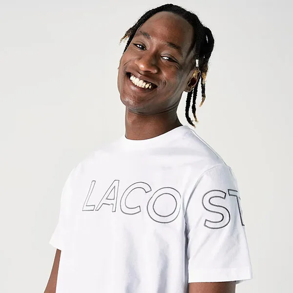 Áo Phông Nam Lacoste Men's Organic Cotton T-Shirt TH0242 42B Màu Trắng Size 5
