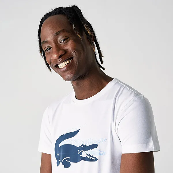 Áo Phông Nam Lacoste Men's T-shirt TH0204.04B Màu Trắng Size 4