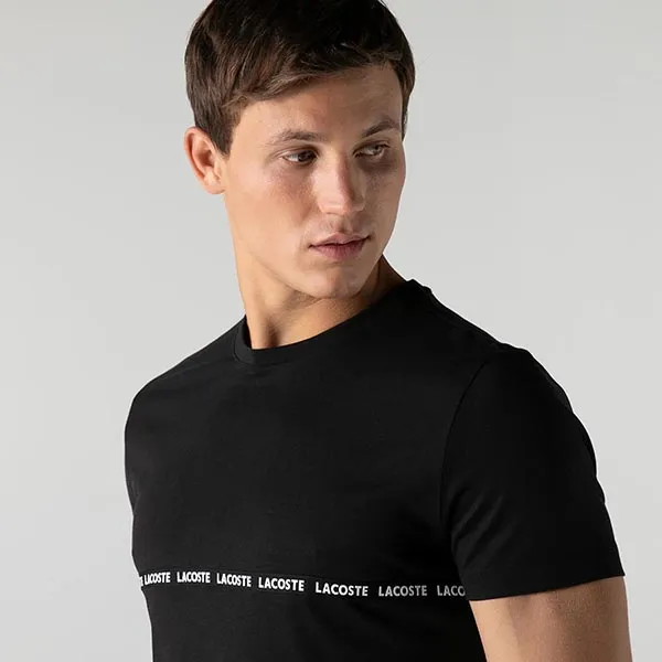 Áo Phông Nam Lacoste Men's T-Shirt TH2216 16S Màu Đen Size 2