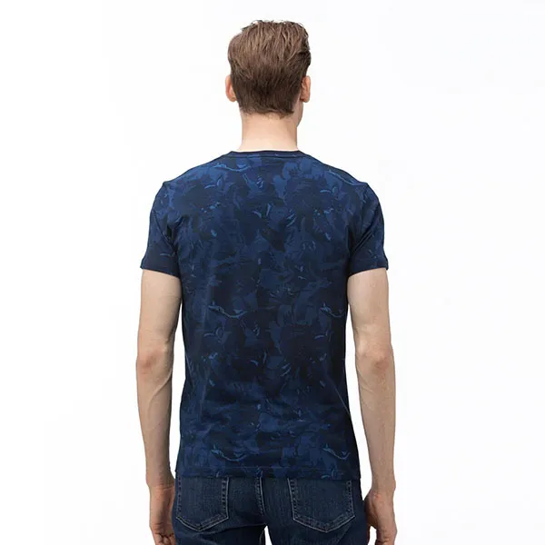 Áo Phông Nam Lacoste V-Neck Graphic T-Shirt TH0018 18A Màu Xanh Navy Size 2