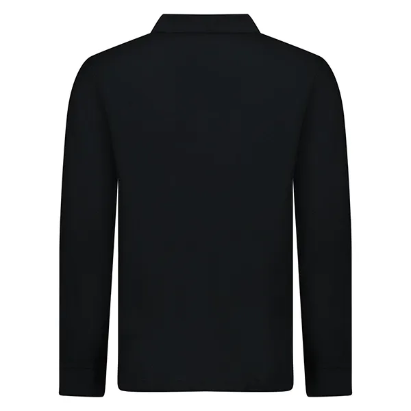 Áo Polo Dài Tay Nam Burberry Hartford Long Sleeve Check Polo Black 80844041002 Màu Đen Size XS