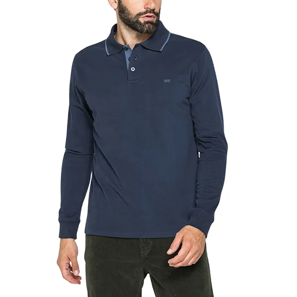 Áo Polo Dài Tay Nam Carrera Jeans 822B0052X_687A Màu Xanh Than Size M