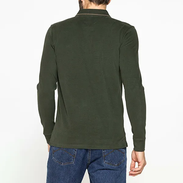 Áo Polo Dài Tay Nam Carrera Jeans 822B0052X_780 Màu Xanh Rêu Size M