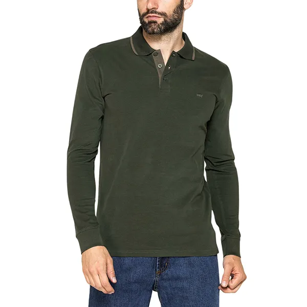 Áo Polo Dài Tay Nam Carrera Jeans 822B0052X_780 Màu Xanh Rêu Size M