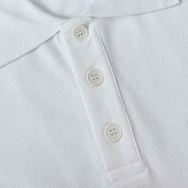 Áo Polo Nam Balmain White With Black Logo Printed DH0GC026 BC81 GAB Màu Trắng Size XS