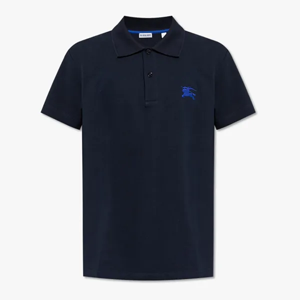 Áo Polo Nam Burberry In Navy EKD Embroidered Logo 80914231 Màu Xanh Size S