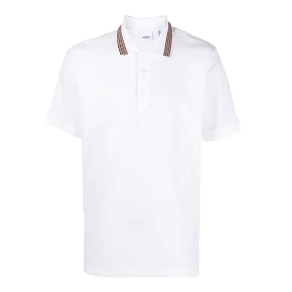 Áo Polo Nam Burberry Monogram Icon Stripe 80562251 Màu Trắng Size S
