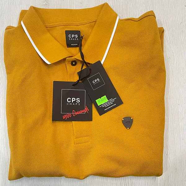 Áo Polo Nam CPS Chaps C21SMLC203 Màu Vàng Mù Tạt Size M
